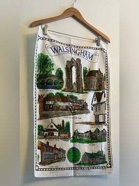 Vintage Unused Walsingham Cotton Tea Dish Towel 17.5” X 28.5” Cotton